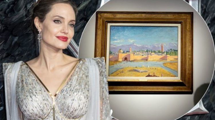 (FOTO) Angelina Jolie a vândut o pictură de Winston Churchill cu un preț record de 7 milioane de lire sterline