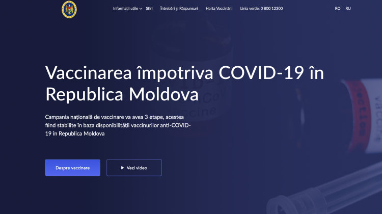 A fost lansată platforma guvernamentală ce indică numărul persoanelor vaccinate zilnic în țară