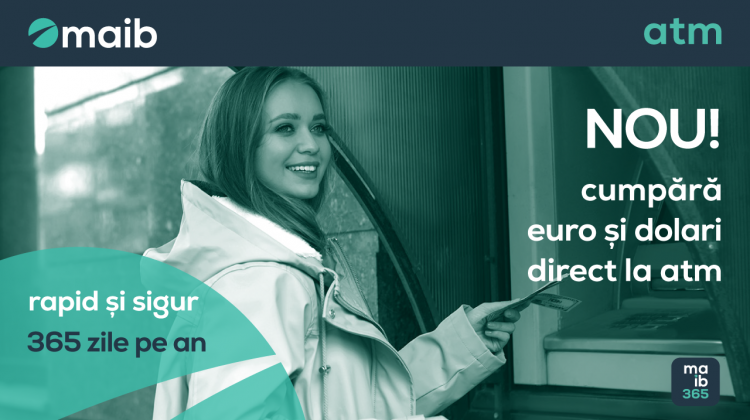 Mai nou! Cumpără valută la bancomatele maib