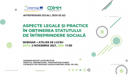 Cum să obții statutul de de întreprindere socială. Webinar organizat de ODIMM
