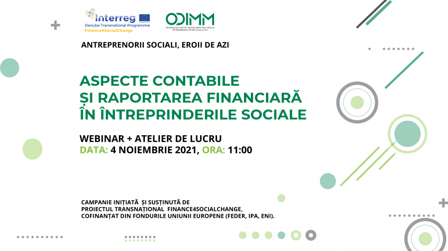 Întreprinderile sociale: Aspecte contabile și raportarea financiară. Webinar desfășurat de ODIMM