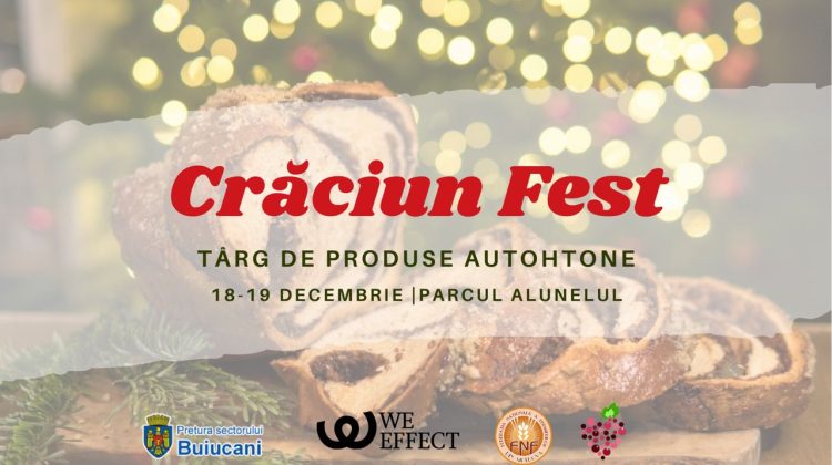 În perioada 18 – 19 decembrie sunteți așteptați Crăciun Fest – târgul producătorilor locali. Ce produse vor fi vândute
