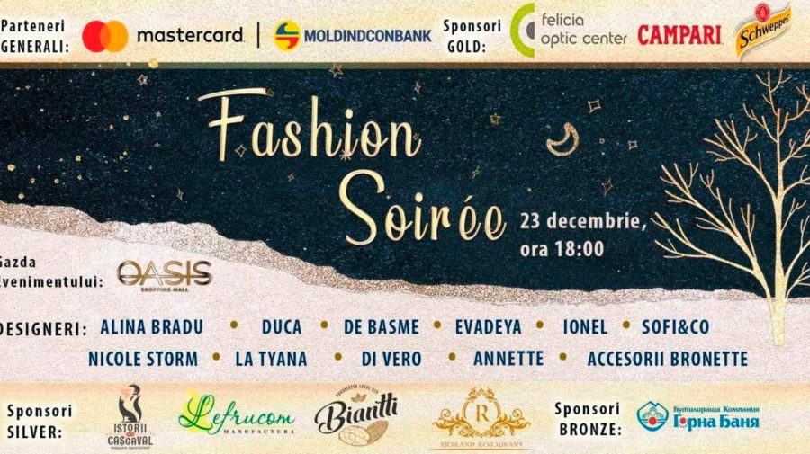 Ținute de sărbătoare îmbrăcate de vedete autohtone pe podiumul Fashion Soiree
