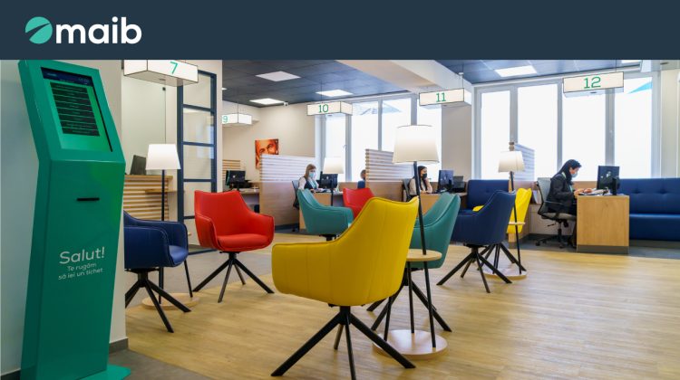 Sucursala Bălți se aliniază identității de brand maib actualizate – mai multă culoare și comoditate