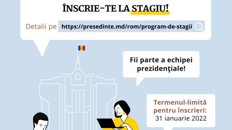 Vrei să știi cum se lucrează într-o instituție publică? Președinția invită studenții și absolvenții la stagiu