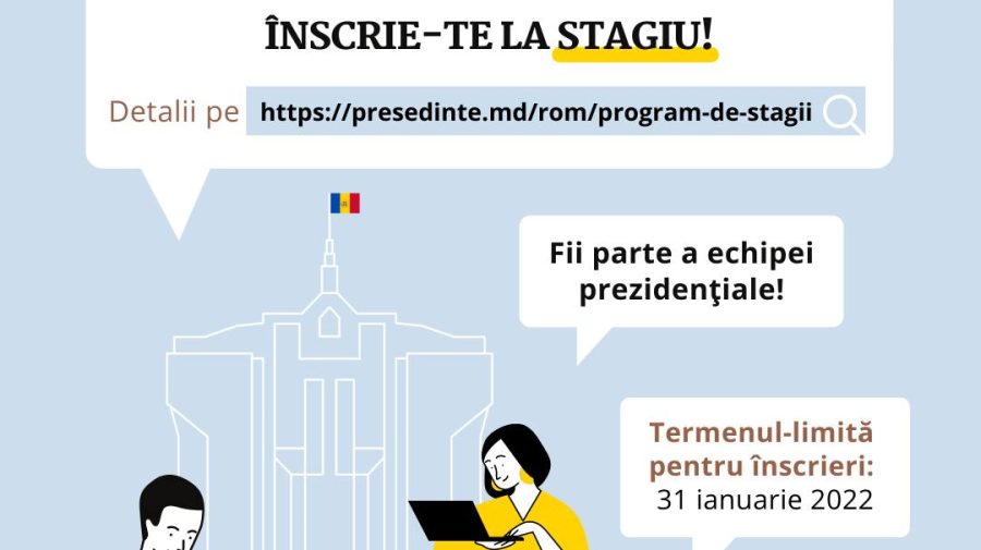 Vrei să știi cum se lucrează într-o instituție publică? Președinția invită studenții și absolvenții la stagiu