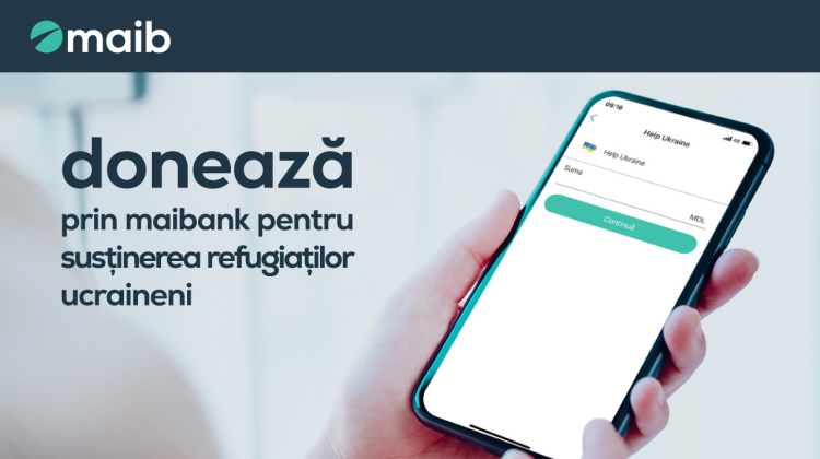 Donează pentru „Help Ukraine” din aplicația maibank