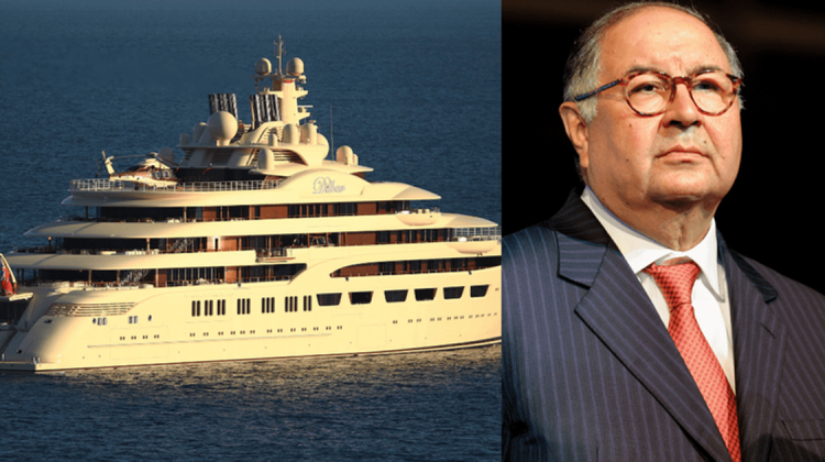 (FOTO) Cel mai mare iaht din lume era în reparații la Hamburg și a rămas acolo. S-a aflat că aparține unui oligarh rus