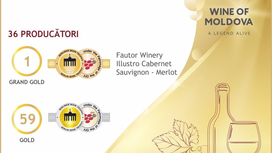 Vinurile produse în Republica Moldova ne duc faima peste hotare. 60 de medalii de aur la un concurs internațional