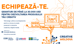 Companiile din sectorul creativ își pot dota afacerea cu echipament modern. USAID și Suedia oferă granturi