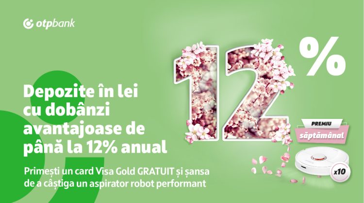 Depozite în lei cu dobânzi avantajoase de până la 12% anual