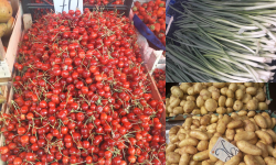 (FOTO) La Piața Centrală a început sezonul fructelor și legumelor proaspete! Cireșe, căpșuni și multă verdeață