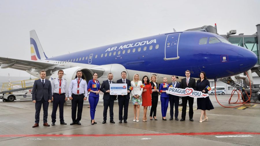 (FOTO) AirMoldova a lansat cursa Chișinău-Praga. Cât costă biletele