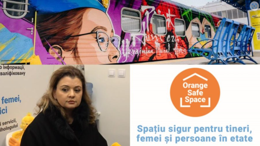 (VIDEO) Spații Sigure UNFPA, la stația de trenuri din Chișinău. Primul ajutor pe care-l vor primi refugiații ucraineni