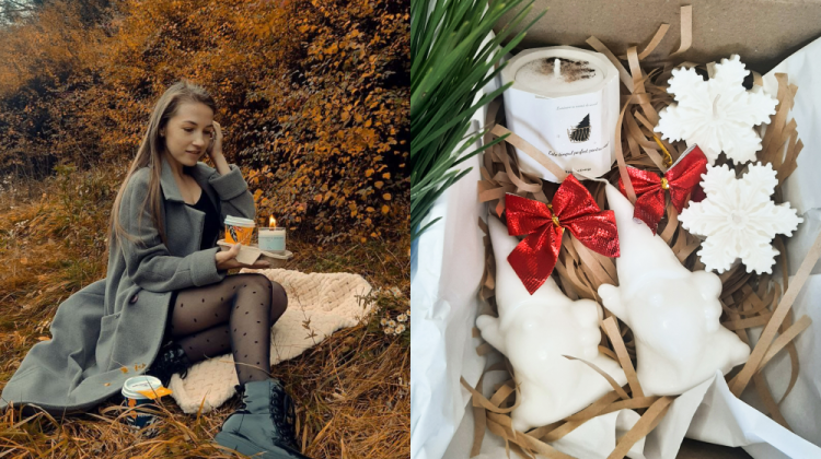 (FOTO) Un strop de „magie” de la doamna psiholog. Tânăra care creează lumânări aromate din ceară de soia