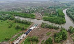 Imagini spectaculoase ale podului de pontoane Leova – Bumbăta! La ce etapă sunt lucrările
