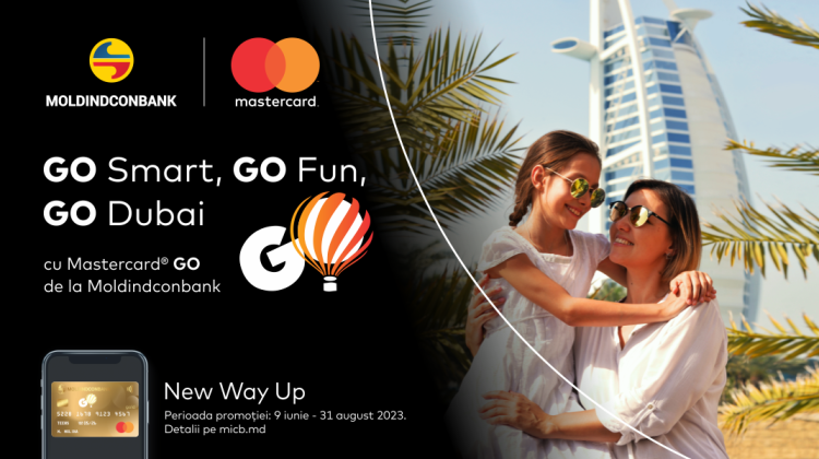 GO Smart, GO Fun, GO Dubai – o nouă promoție de la Moldindconbank pentru deținătorii cardurilor Mastercard GO