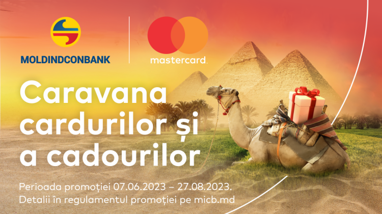 Achită cu cardul tău Mastercard de la Moldindconbank și participă la Caravana cadourilor