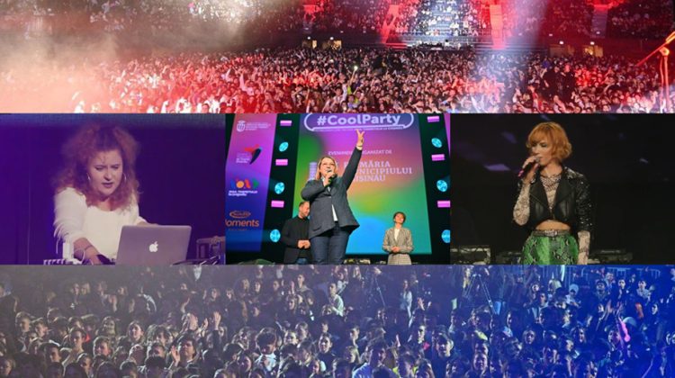 IMAGINI Peste 7 mii de tineri la Cool Party, concertul Primăriei Chișinău care încheie anul. „Cartea rămâne deschisă”