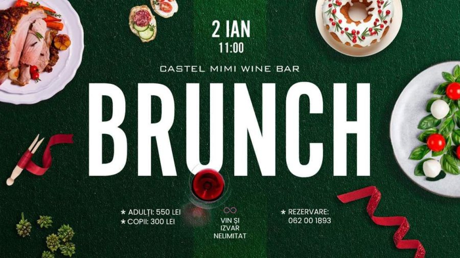 Castel Mimi vă invită după Revelion, pe 2 ianuarie, să savuraţi un brunch delicios, în compania persoanelor dragi
