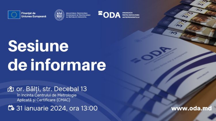 Invitație Oficială: Antreprenorii din Bălți au posibilitatea de a afla oportunitățile de creștere oferite de UE