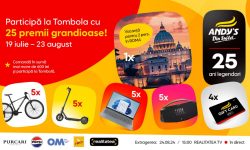 Andy’s sărbătoreşte 25 ani de activitate! Participă la tombola aniversară și câștigă premii valoroase