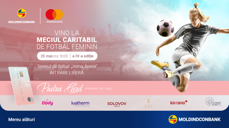 Pudra Card de la Moldindconbank organizează a 4-a ediție a turneului de fotbal feminin pentru o cauză nobilă