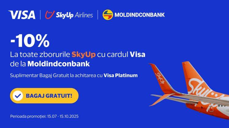 Moldindconbank și Visa lansează o campanie promoțională pentru cei pasionați de călătorii