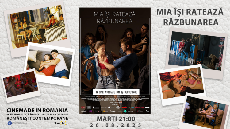 CineMADE in Romania: Filmul „Mia își ratează răzbunarea” de Bogdan Theodor Olteanu, la 21:00, la RLIVE TV