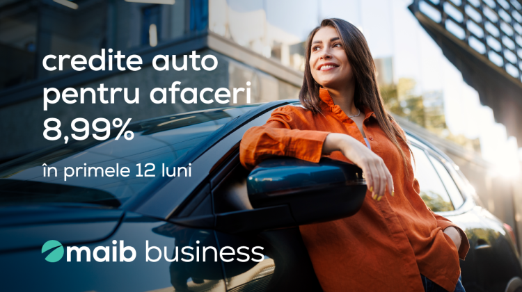 Maib oferă credite auto pentru afaceri cu dobândă fixă de doar 8,99% în lei, anual
