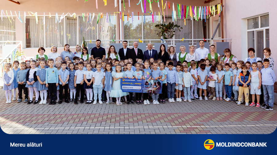 Grădinița „Andrieș” din Ialoveni, câștigătoarea campaniei „Alege filtre în loc de plastic”, premiată de Moldindconbank și ULTRA