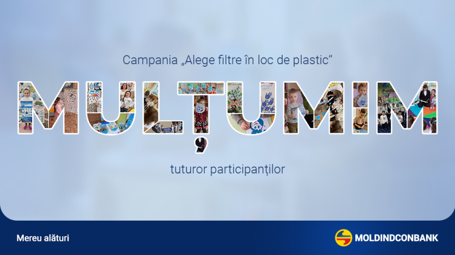 ”Alege filtre în loc de plastic” de la Moldindconbank, la final: 114 grădinițe, 3 câștigători și sute de copii implicați