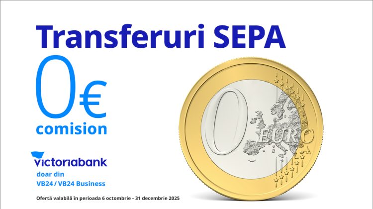 Plăți SEPA cu ZERO comision, doar la Victoriabank
